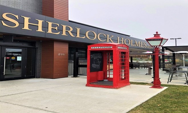 Exterior of Sherlock Holmes Pub