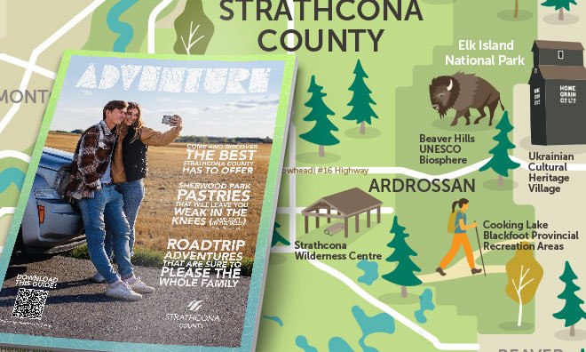 Strathcona County adventure guide layout