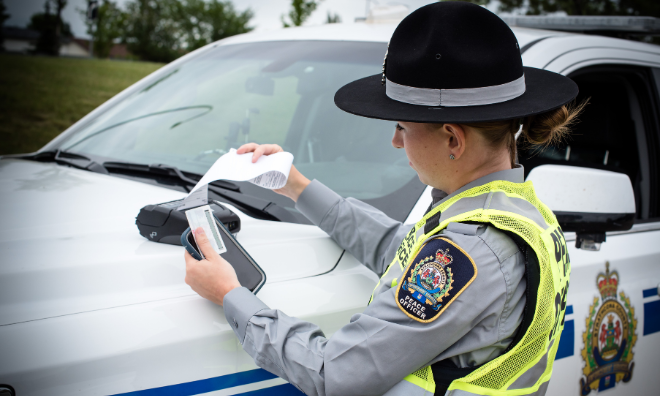 Officer creating ticket