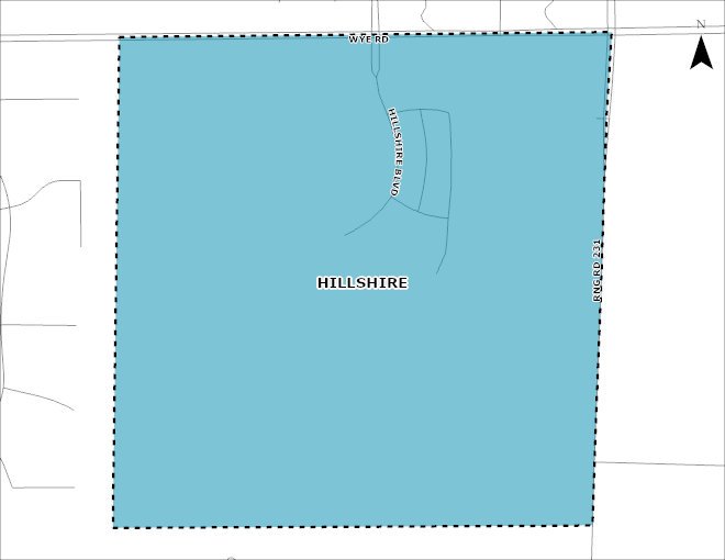 hillshire location map