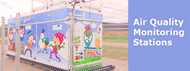 Air quality monitoring stations