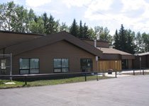 Club house and parking lot