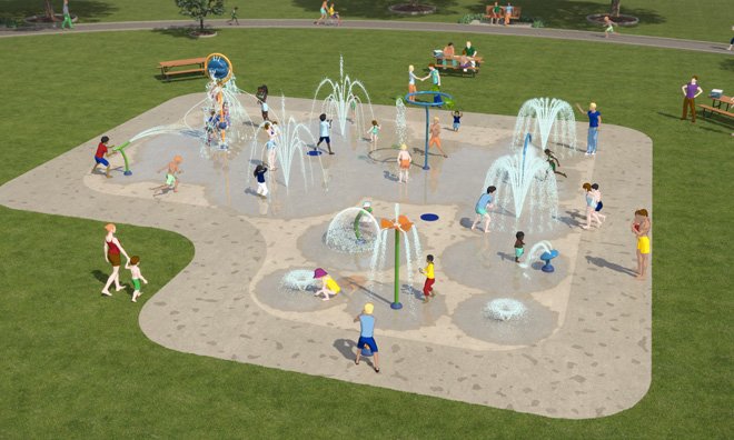 McPherson spray park 3d rendering