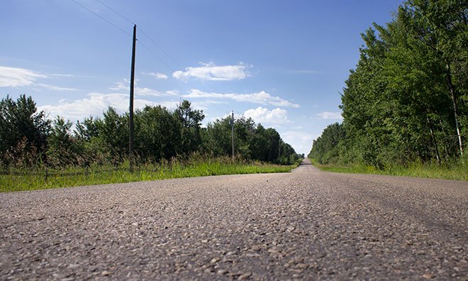 Image of rural road in Strathcona County