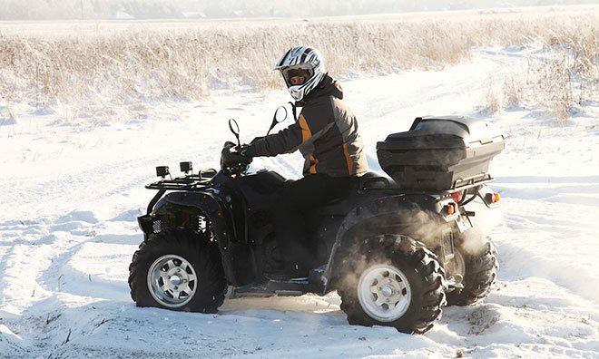 Image of off-road vehicle in the winter