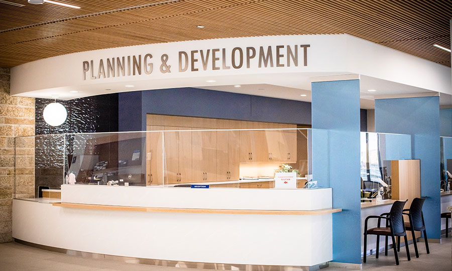 Planning and Development Services counter