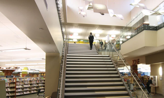 Main stair case at the Library