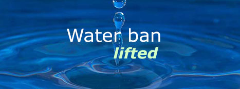 Water ban lifted