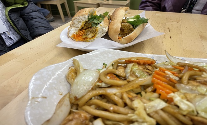 Plates of food at Banh Mi Zon