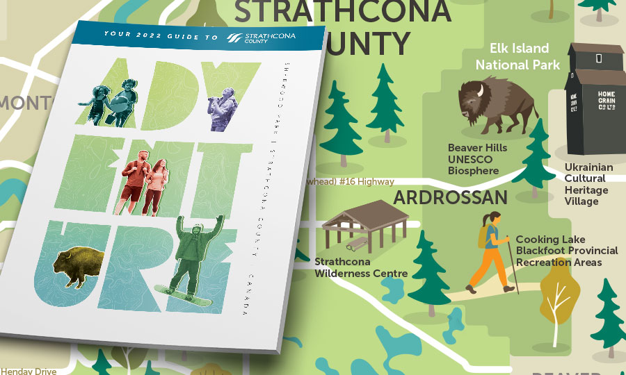 Strathcona County adventure guide layout