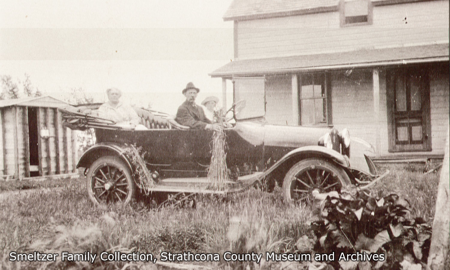Smeltzer family in their car