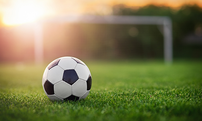 Soccer ball on field