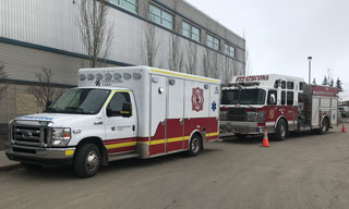 Ambulance and firetruck