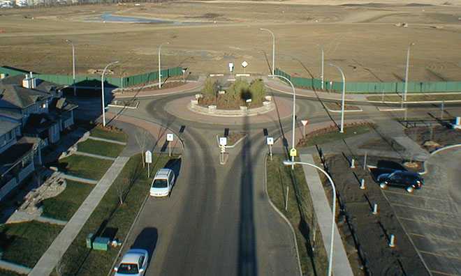 Image of roundabout in Sherwood Park